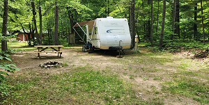 Wooded campsites